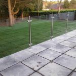 garden railings with glass by Southern Fabrication