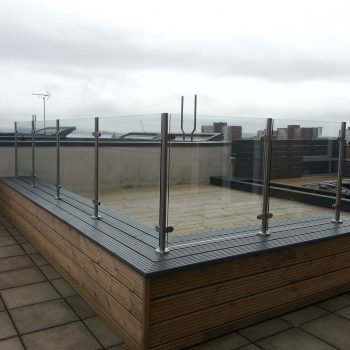 Strong and safe glass railings