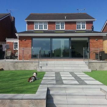 Frameless Glass Patio and Steps Railings